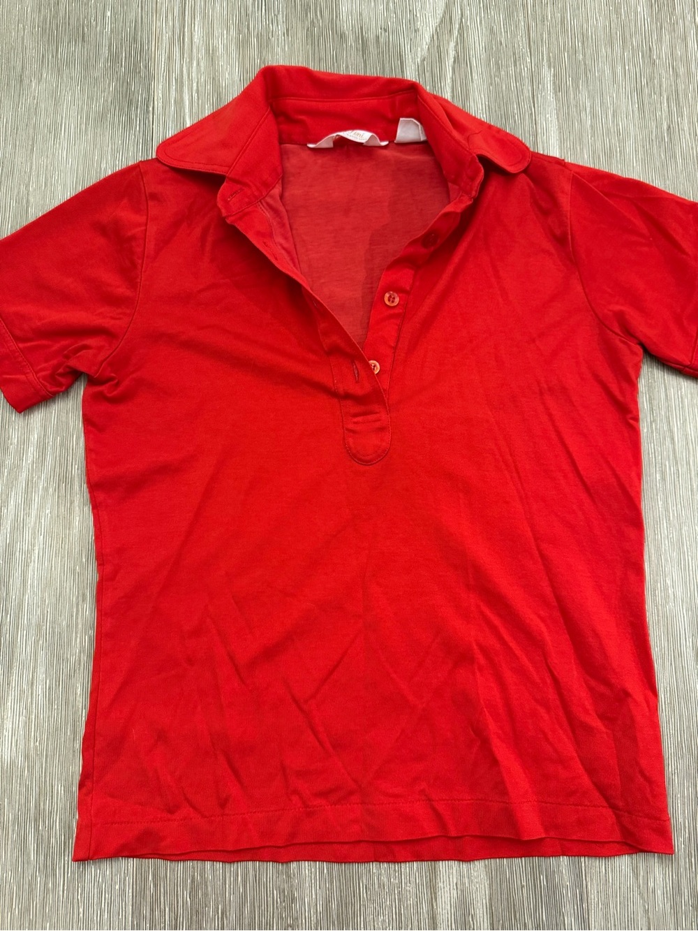 Di Fini Ohio State Embroidered Sleeve Red Polo Golf Shirt Womens Vintage size 34